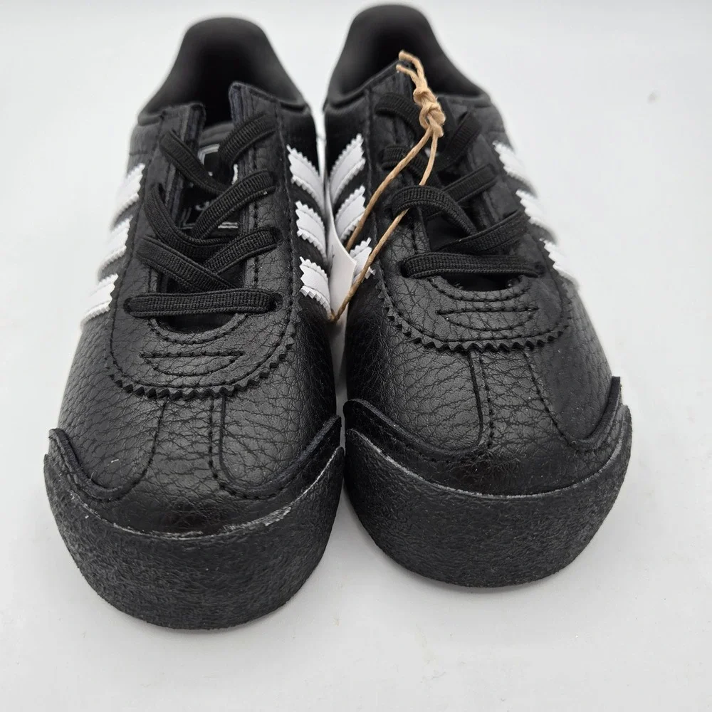 Adidas Samoa I Toddler‎ Shoes Black White Stripes Classic Sneakers 7K